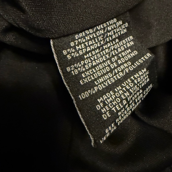 R&M Richards Plus 16W Sparkly Party Cocktail Gown Dress Sheer Ruffle Sleeve NWT - Picture 8 of 8